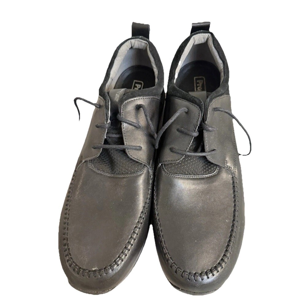 Propet Pryce Oxford Leather Shoes Men's S 17 X (3E) Black MCA072L Comfort